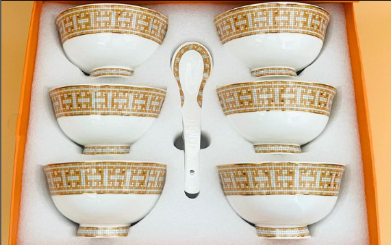  Set of six Porcelain Bowls from Hermes - Image 2 of 2
